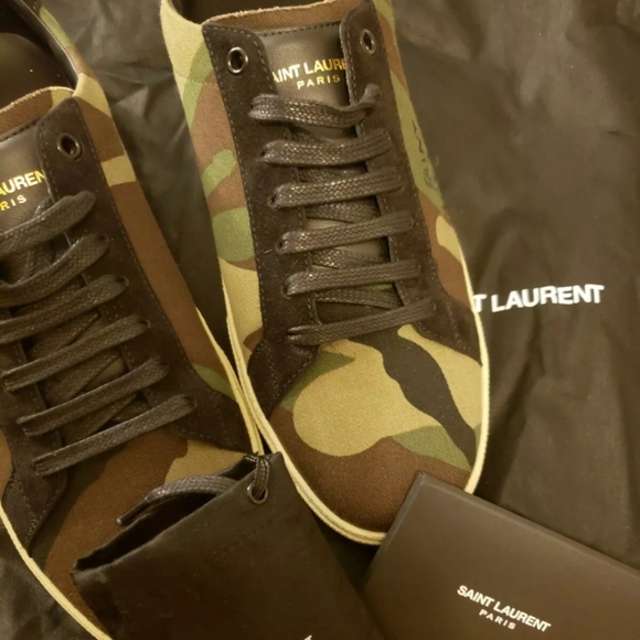 SAINT LAURENT Court Classic Camo Velour Sneaker 42.5 - Picture 5 of 11